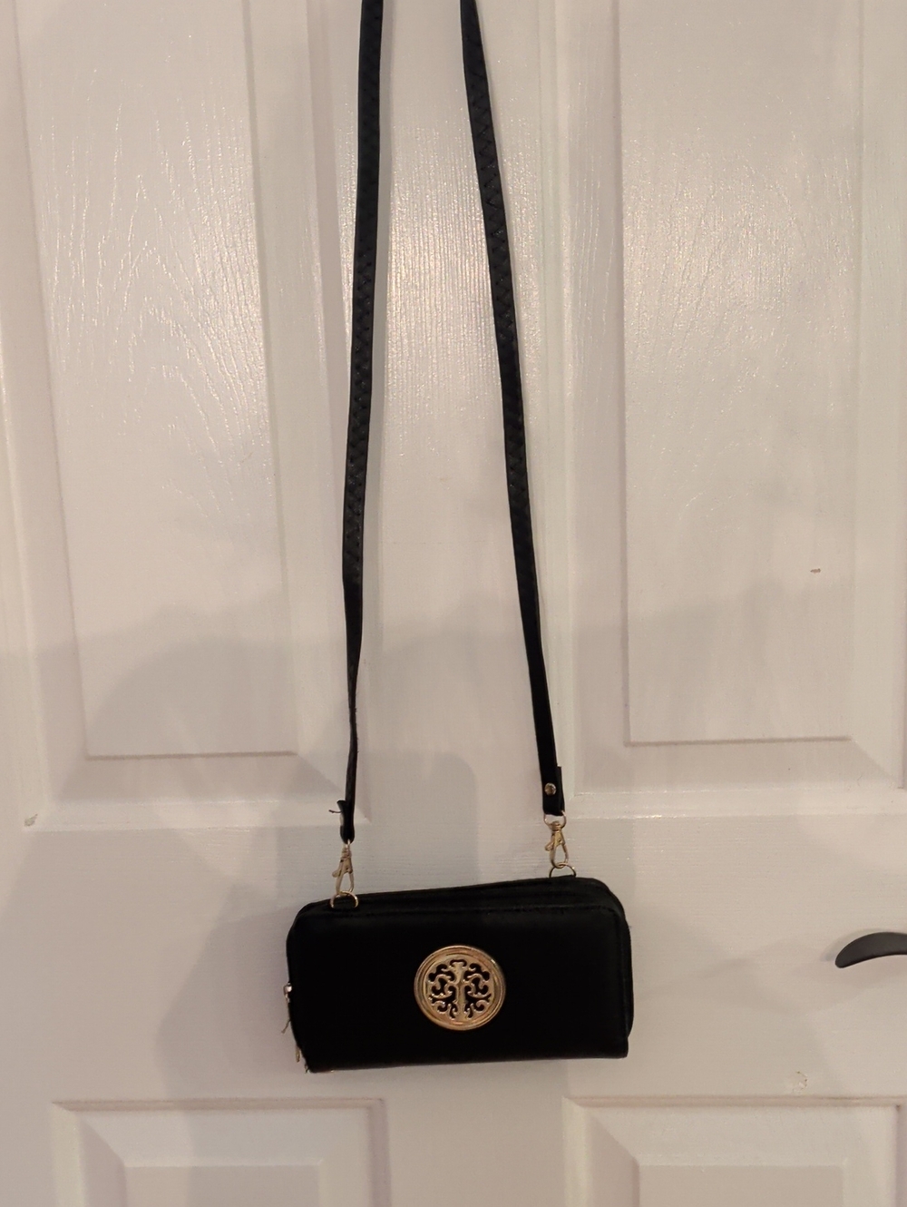 Looks Like Tory Burch Black Double-Zip Crossbody Bag